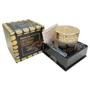 Корейский Farmstay Crocodile Oil Cream 70 г – антивозрастной увлажняющий крем с маслом крокодила