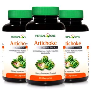 Препарат для печени Артишок Herbal One Artichoke Extract, 60 капсул, Таиланд