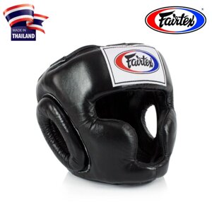 Боксерский шлем Fairtex HG 3 full coverage head guard, Таиланд S Black