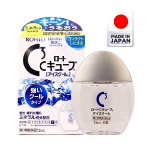 Глазные капли для контактных линз с освежающим эффектом Rohto C3 Cube Ice Cool, 13 мл. Япония