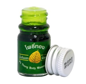 Натуральное травяное лечебное зеленое масло Po Thong Body Massage Oil, 5 мл. Таиланд