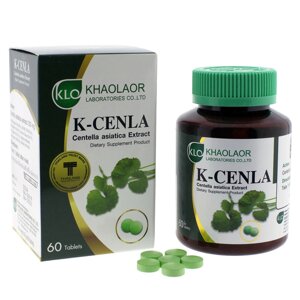 Центелла Азиатская экстракт (Готу Кола) Khaolaor Centella Asiatica Extract K-Cenla, 60 таблеток Таиланд