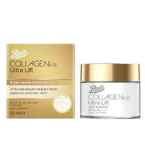 Подтягивающий дневной крем Boots Collagenese Ultra Lift Day Cream SPF35 Pa++++50 мл. в Москве от компании Тайская косметика и товары из Таиланда - Melissa