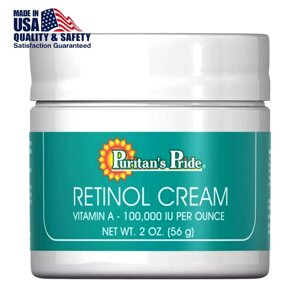 Крем для лица с Ретинолом Puritan's Pride Retinol Cream (Vitamin A 100,000 IU Per Ounce) 56 гр. США