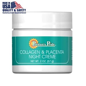 Крем для лица ночной с Коллагеном и Плацентой Puritans Pride Collagen & Placenta Night Cream, 57 гр. США
