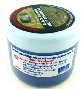 Лечебная Маска для волос с Черным Кунжутом и Спирулиной 300мл, Таиланд / Black Sesame Hair Treatment 300ml