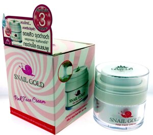 Крем омолаживающий с экстрактом слизи улитки Bm. B Snail Gold Pink Face Cream, 15 ml., Таиланд