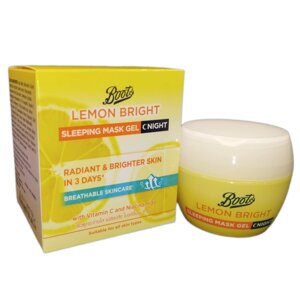 Ночная маска-гель для сияния кожи Boots Lemon Bright Sleeping Mask Gel с витамином C и ниацинамидом, 50 мл в Москве от компании Тайская косметика и товары из Таиланда - Melissa