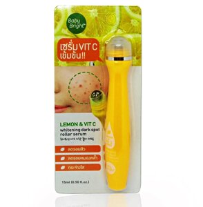 Сыворотка-роллер для устранения темных пятен на коже лица Baby Bright Lemon Vit C Spot Roller Serum, Таиланд