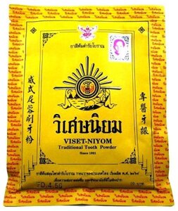 Тайский зубной порошок Viset-Niyom Traditional Tooth Powder, 40 гр., Таиланд