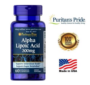 Альфа Липоевая Кислота Puritan’s Pride Alpha Lipoic Acid 300 mg. 60 капсул США