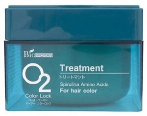 Маска для окрашенных волос со Спирулиной 250 мл / BIOWOMAN O2 Color Lock Treatment Spirulina Amino Acids