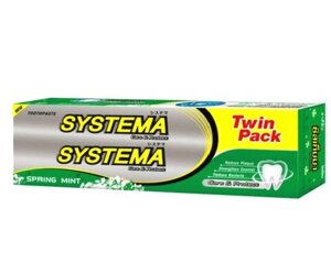 Тайская зубная паста Systema Spring Flora Mint, 2 шт. 160 гр. Таиланд