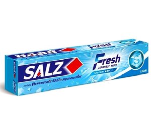 Тайская зубная паста для чувствительных зубов Lion Salz Fresh Japanese Mint Hypertonic Salt, 90 гр. Таиланд
