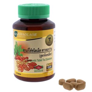Таблетки жаропонижающие от простуды Khaolaor Antipyretic Tablet Tra Dokwhan, Таиланд