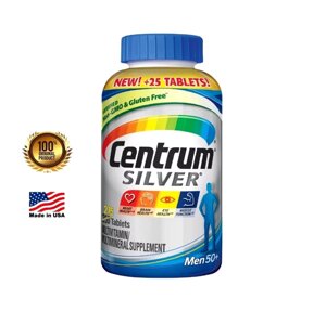 Мультивитаминный комплекс для мужчин старше 50 Centrum Silver Men 50+ Multivitamin Supplement 275 капсул. США