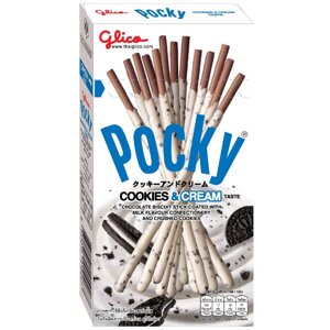 Палочки-печенье в глазури Glico Pocky Biscuit Stick, 45 гр. Таиланд (в ассортименте) COOKIESCREAM