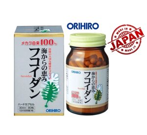 Экстракт морских водорослей Orihiro Fucoidan, 90 капсул. Япония