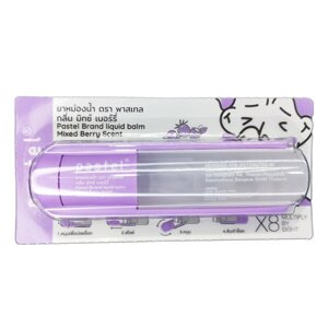 Роликовый бальзам Pastel Mixed Berry Scent с натуральными маслами — Аромат Ягодной Смеси — Тайский жидкий ингалятор 3 мл