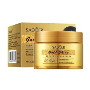 Восстанавливающая ночная маска для лица c нано золотом Sadoer Gold Shiny Repair Facial Mask 120 мл.