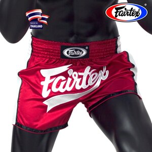 Боксерские шорты Fairtex Muay Thai Shorts BS1701, Таиланд XS Red/White