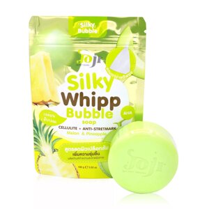 Мыло с мочалкой Дыня + Ананас JOJI Secret Young Silky Whipp Bubble Soap Melon Pineapple Cellulite, 100 гр., Таиланд в Москве от компании Тайская косметика и товары из Таиланда - Melissa