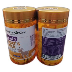 Козье молоко в жевательных таблетках Healthy Care Kids Goat Milk Vanilla Flavour, 300 шт., Австралия