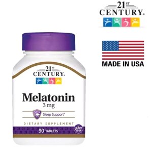 Мелатонин для нормализации сна 21st Century Melatonin Sleep Support, 3 mg 90 таблеток США