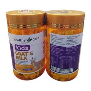 Жевательные таблетки из козьего молока Healthy Care Kids Goat Milk Vanilla Flavour, 300 таблеток, Австралия