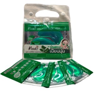 Гидрогелевые патчи для глаз с алоэ и коллагеном Moods Collagen Aloe Vera Eye Mask, Таиланд