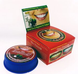 Thai Kinaree Mangosteen Peel Clove Toothpaste / Зубная паста из кожуры мангостина и гвоздики отбеливающая