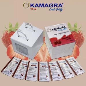 Камагра желе для потенции Камагра Kamagra Oral Jelly 50 саше по 5 гр. (оригинал) КЛУБНИКА