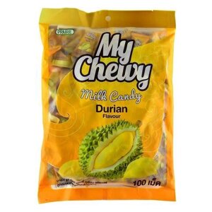 Молочные конфеты со вкусом Дуриана My Chewy Milk Candy Durian Flavour, 360 гр (100 шт.), Таиланд