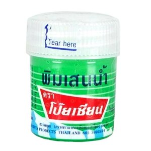 Бальзам с ватным диском на основе лечебных трав Pim-Saen Balm Oil Poy-Sian Brand, 8 мл. Таиланд