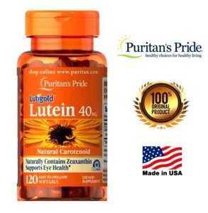 Лютеин для зрения с Зеаксантином Lutein with Zeaxanthin, Puritan's Pride, 40 mg. США 120 КАПСУЛ