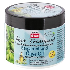 Маска-бальзам для волос Бергамот и Оливковое масло Banna, 250 мл, Таиланд
