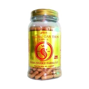 Змеиный препарат для лечения желудка и ЖКТ Siam Snake Farm Ya Hu Gan Tan, 240 капсул Таиланд