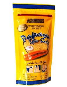 Солевой скраб с витамином E и Папайя Argussy Papaya Spa Salt, 300 гр., Таиланд