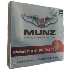 MUNZ капсулы для мужского здоровья с женьшенем, кордицепсом и цинком — усиление потенции, энергии и иммунитета в Москве от компании Тайская косметика и товары из Таиланда - Melissa