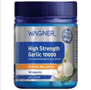 Экстракт Чеснока Wagner High Strength Garlic 10 000 mg. 100 капсул. Австралия