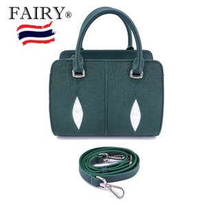 Сумка женская из натуральной кожи Ската Fairy Genuine Leather Product Model SRT203, (зеленый)