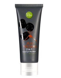 Пенка-маска очищающая для лица Baby Bright Jeju Volcano 2in1 Cleansing Mud Mask, 50 мл, Таиланд