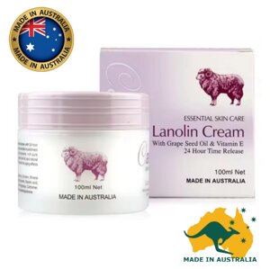 Крем для лица с плацентой Careline Lanolin Cream with Grape Seed Oil 100 мл. Австралия
