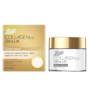 Подтягивающий ночной крем Boots Collagenese Ultra Lift Night Cream 50 мл. в Москве от компании Тайская косметика и товары из Таиланда - Melissa