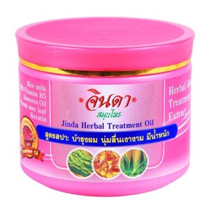 Лечебная маска против ломкости и сечения волос Jinda Herbal Treatment Oil (Pink Pack), 400 мл., Таиланд в Москве от компании Тайская косметика и товары из Таиланда - Melissa