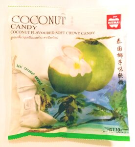 Жевательные тайские конфеты с соком кокоса MitMai Coconut Candy, 110 гр., Таиланд в Москве от компании Тайская косметика и товары из Таиланда - Melissa