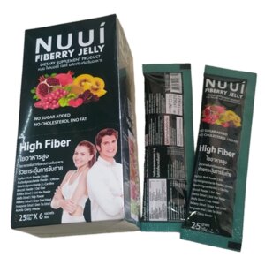 NUUI Fiberry Jelly — Натуральный ягодный фитокомплекс — желе, для очищения кишечника и похудения, без сахара, 6 саше в Москве от компании Тайская косметика и товары из Таиланда - Melissa