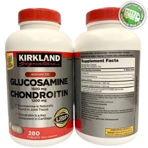 Таблетки для суставов и хрящей Kirkland Signature Advanced Glucosamine 1500 мг. Chondroitin Sulfate 1200 мг. 280 шт. в Москве от компании Тайская косметика и товары из Таиланда - Melissa