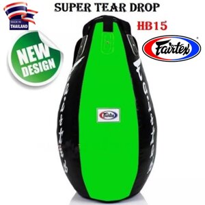 Боксерский мешок Fairtex HB-15 Super Tea Drop, Таиланд Black/Green