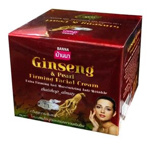 Крем омолаживающий с экстрактом Женьшеня и Жемчуга Banna Ginseng Pearl Firming Cream, 100 мл., Таиланд